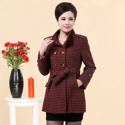 2014秋冬新款中老年羊毛呢女裝外套 溫暖時(shí)尚的媽媽裝選擇